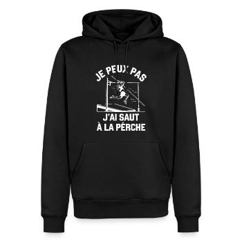 I Can't I Stabhochsprung Lustiger Stabhochsprung - Männer Premium Bio Hoodie - Schwarz - Vorne - Nico (187cm)