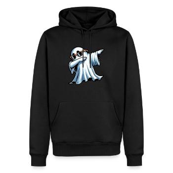 Dabbing Ghost - Männer Premium Bio Hoodie - Schwarz - Vorne - Nico (187cm)