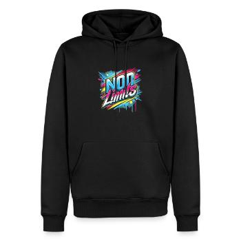 no Limets – Colorful motivation 🎨 - Men’s Premium Organic Hoodie - black - Front - Nico (187cm)
