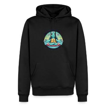 I Am Not Slow – Just in Zen Mode - Men’s Premium Organic Hoodie - black - Front - Nico (187cm)
