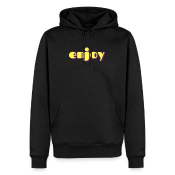 Enjoying Life - Men’s Premium Organic Hoodie - black - Front - Nico (187cm)
