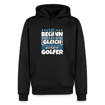 Zum Beginn gleich die besten wurden Golfer - Männer Premium Bio Hoodie - Schwarz - Vorne - Nico (187cm)