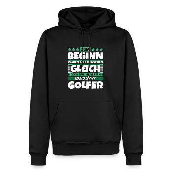 Zum Beginn gleich die besten wurden Golfer - Männer Premium Bio Hoodie - Schwarz - Vorne - Nico (187cm)
