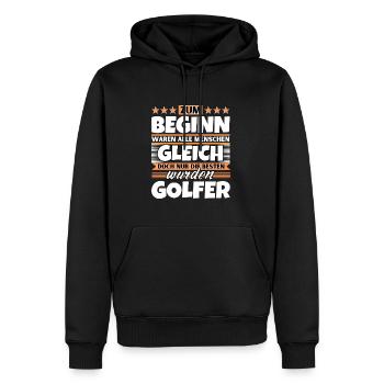 Zum Beginn gleich die besten wurden Golfer - Männer Premium Bio Hoodie - Schwarz - Vorne - Nico (187cm)