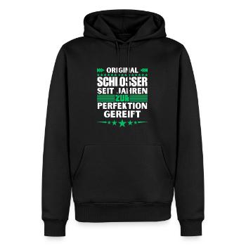 Zur Perfektion gereifter Schlosser - Männer Premium Bio Hoodie - Schwarz - Vorne - Nico (187cm)