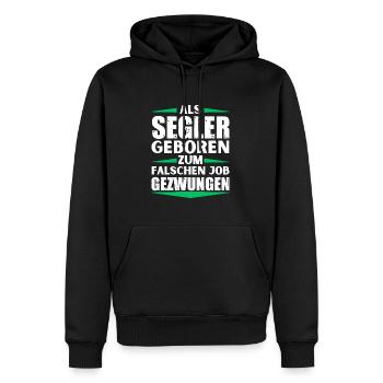 Sailor landed in the wrong job - Men’s Premium Organic Hoodie - black - Front - Nico (187cm)