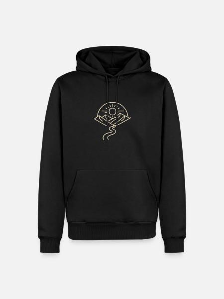 Mountain – Nature in Balance - Men’s Premium Organic Hoodie - black