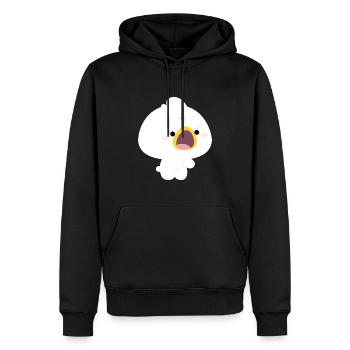 Nourrir l’amour des canards Partie 2 - Sweat à capuche Premium bio Homme - noir - Devant - Nico (187cm)