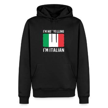 Italien Italia italienisch italienische Flagge - Männer Premium Bio Hoodie - Schwarz - Vorne - Nico (187cm)