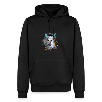 Esel, Graffiti, Malerei, bunt - Männer Premium Bio Hoodie - Schwarz - Vorne - Nico (187cm)