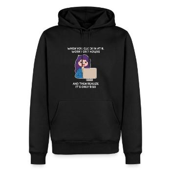 Boring work design for proud Pinoys - Men’s Premium Organic Hoodie - black - Front - Nico (187cm)
