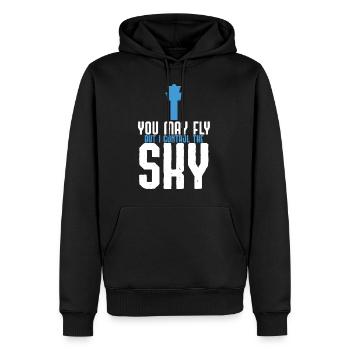 You May Fly But I Control The Sky Controller Gift - Men’s Premium Organic Hoodie - black - Front - Nico (187cm)
