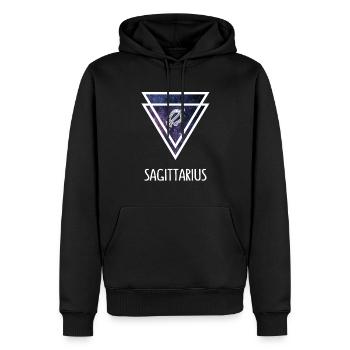Sternzeichen Sagittarius - Männer Premium Bio Hoodie - Schwarz - Vorne - Nico (187cm)