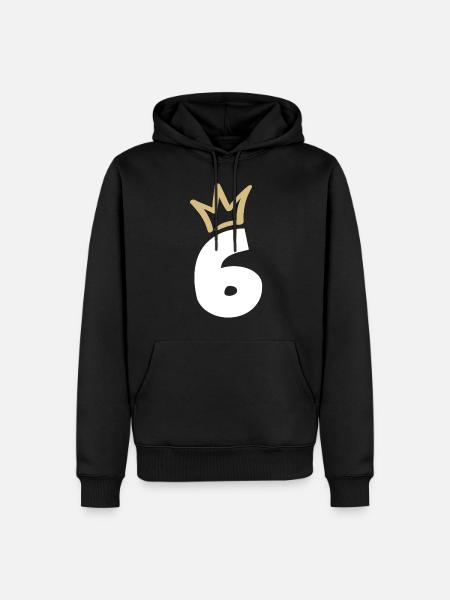 NUMBER SIX 6 Crown - Men’s Premium Organic Hoodie - black