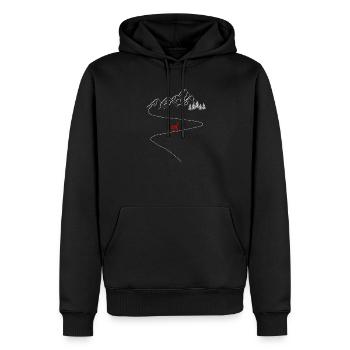einkaufswagen einzelhandel einkaufen lustig humor - Männer Premium Bio Hoodie - Schwarz - Vorne - Nico (187cm)
