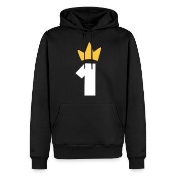 One Crown 1 An Bébé Premier Anniversaire - Sweat à capuche Premium bio Homme - noir - Devant - Nico (187cm)