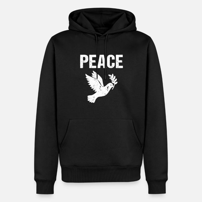Colombe de la paix - Sweat à capuche Premium bio Homme - noir