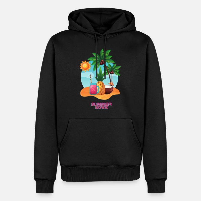 SUMMER 2022 - Männer Premium Bio Hoodie - Schwarz