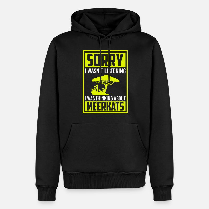 Suricate Mignon Mignon Doux - Sweat à capuche Premium bio Homme - noir