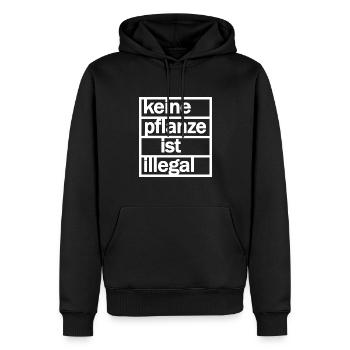 Cannabis Legalisierung Keine Pflanze ist illegal - Männer Premium Bio Hoodie - Schwarz - Vorne - Nico (187cm)