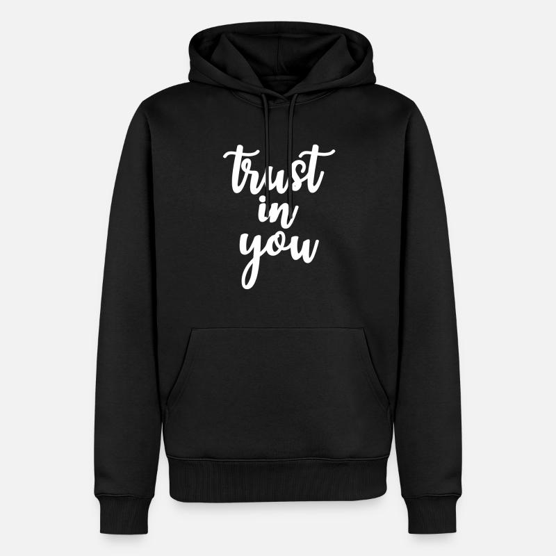 avoir confiance en vous - Sweat à capuche Premium bio Homme - noir