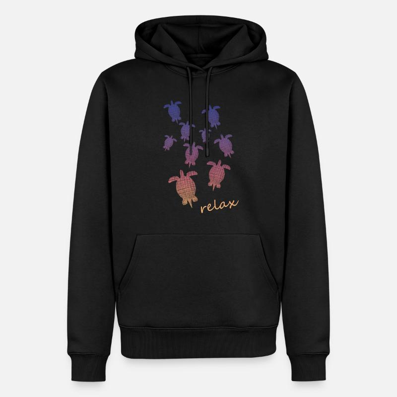 Schildkröten Turtle relax - Männer Premium Bio Hoodie - Schwarz