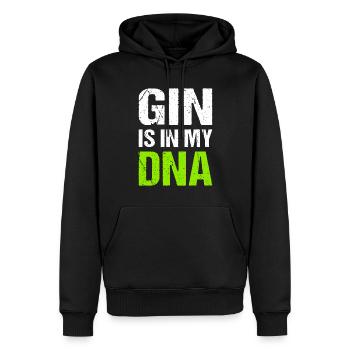Le gin est dans mon ADN Toast Gin - Sweat à capuche Premium bio Homme - noir - Devant - Nico (187cm)