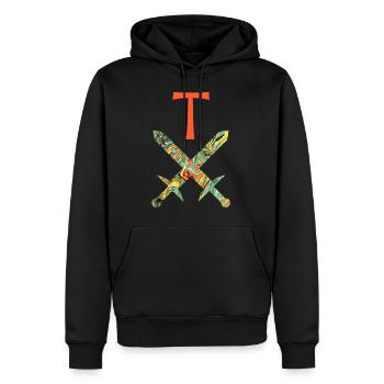 gekreuzte schwerter e 200 t - Männer Premium Bio Hoodie - Schwarz - Vorne - Nico (187cm)