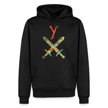 gekreuzte schwerter e 200 y - Männer Premium Bio Hoodie - Schwarz - Vorne - Nico (187cm)