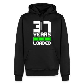 37 Years Loaded 37th Birthday - Men’s Premium Organic Hoodie - black - Front - Nico (187cm)