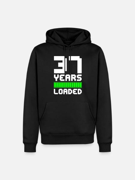 37 Years Loaded 37th Birthday - Men’s Premium Organic Hoodie - black