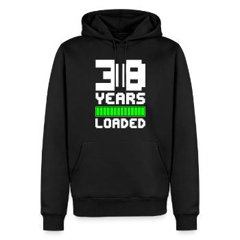 38 Years Loaded 38th Birthday - Men’s Premium Organic Hoodie - black - Front - Nico (187cm)