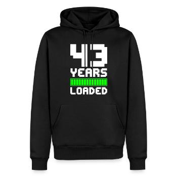 43 Years Loaded 43rd Birthday - Men’s Premium Organic Hoodie - black - Front - Nico (187cm)