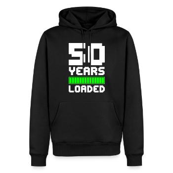 50 Years Loaded 50. Geburtstag - Männer Premium Bio Hoodie - Schwarz - Vorne - Nico (187cm)
