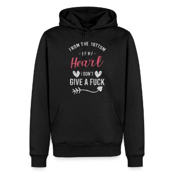 Mir Egal Attitude Abneigung Lebenseinstellung - Männer Premium Bio Hoodie - Schwarz - Vorne - Nico (187cm)