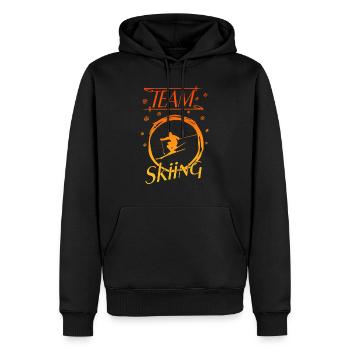 team skiing, skiing, ski fahren, ski - Männer Premium Bio Hoodie - Schwarz - Vorne - Nico (187cm)