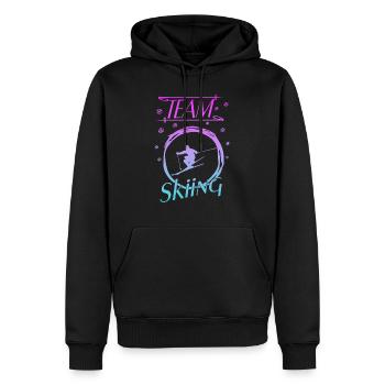 Skiing - Männer Premium Bio Hoodie - Schwarz - Vorne - Nico (187cm)