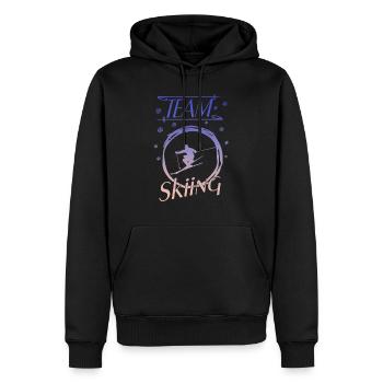 team skiing - Männer Premium Bio Hoodie - Schwarz - Vorne - Nico (187cm)
