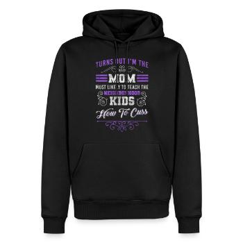 Colocataires des résidents du quartier Fête d’emménagement Colocataires - Sweat à capuche Premium bio Homme - noir - Devant - Nico (187cm)