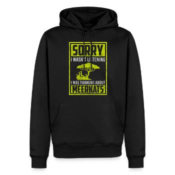 Wildnis Querstreifen Säugetier - Männer Premium Bio Hoodie - Schwarz - Vorne - Nico (187cm)
