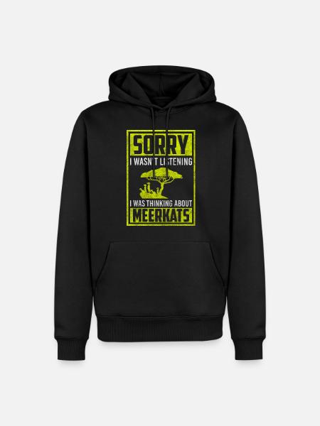 Wilderness transverse stripe mammal - Men’s Premium Organic Hoodie - black