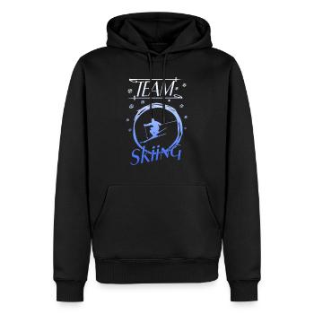team skiing - Männer Premium Bio Hoodie - Schwarz - Vorne - Nico (187cm)