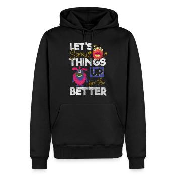 Les monstres effraient terriblement mignons - Sweat à capuche Premium bio Homme - noir - Devant - Nico (187cm)