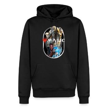 Magic: The Gathering Ajani Et Teferi Magie Bleue - Sweat à capuche Premium bio Homme - noir - Devant - Nico (187cm)