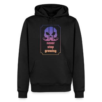 lustiger Spruch, Bart, Beard, Mustache - Männer Premium Bio Hoodie - Schwarz - Vorne - Nico (187cm)