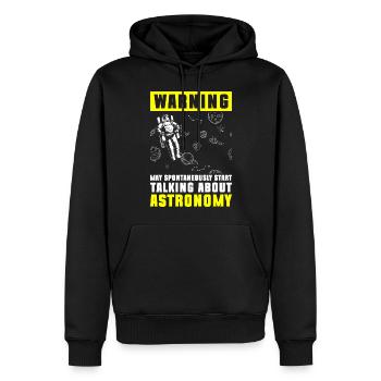 Universum Rakete Galaxie - Männer Premium Bio Hoodie - Schwarz - Vorne - Nico (187cm)