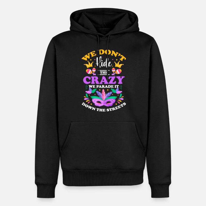 Maskerade Kostüm - Männer Premium Bio Hoodie - Schwarz