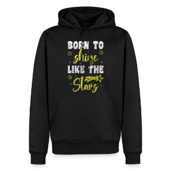 Ciel étoilé Ciel Lune de rêve - Sweat à capuche Premium bio Homme - noir - Devant - Nico (187cm)