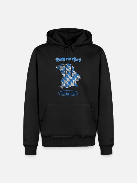 Bayern Bayrisches Original - Männer Premium Bio Hoodie - Schwarz