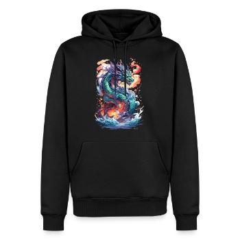 Deep Sea Dragon: Anime Manga Magic - Men’s Premium Organic Hoodie - black - Front - Nico (187cm)